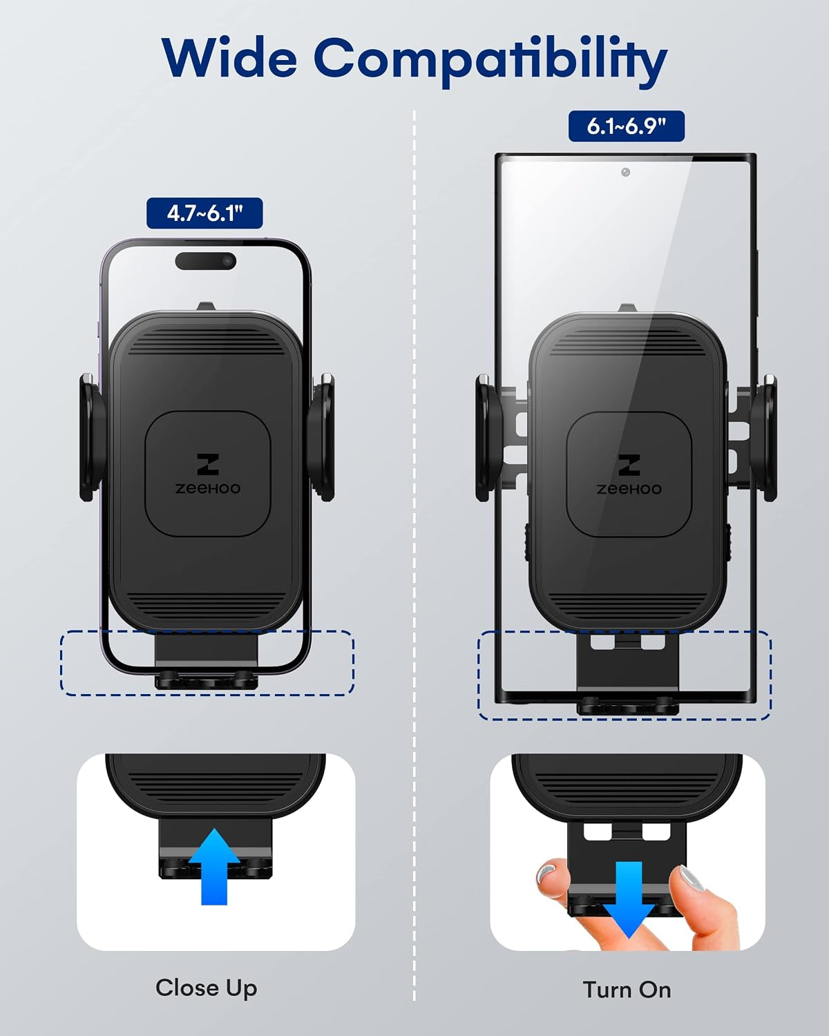 Wireless Car Charger, 15W Fast Charging, Auto Clamping Car Phone Mount, Cell Phone Holder Charger, for Iphone17 16 15 14 13 12 11 Pro Max Xs, Etc. (Black)