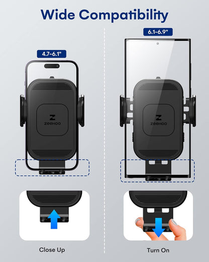 Wireless Car Charger, 15W Fast Charging, Auto Clamping Car Phone Mount, Cell Phone Holder Charger, for Iphone17 16 15 14 13 12 11 Pro Max Xs, Etc. (Black)
