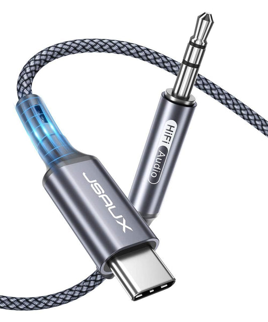 USB C to 3.5Mm Audio Aux Jack Cable 3.3Ft, Aux Cord to USB C Car Cord | Type C to 3.5Mm Headphone Car Stereo Cord Compatible with Iphone 17/16/15 Pro Max, Galaxy S26/S25/S24, Ipad Pro, Pixel 9/8