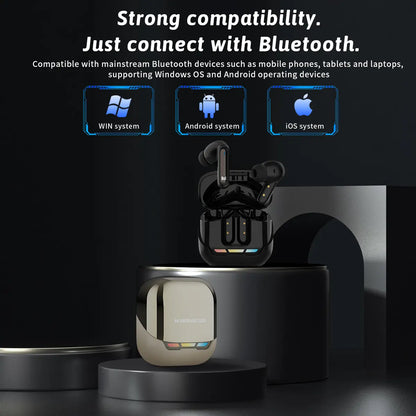 Monster XT05 Gaming Wireless Earbuds Bluetooth 5.4 Earphones, Supports App Control in Ear Earbuds,Waterproof Wireless Earphones, Suitable for Office, Sports, Study and Audio Calls, Built in Microphone, Gaming Bluetooth Headphones Smallest