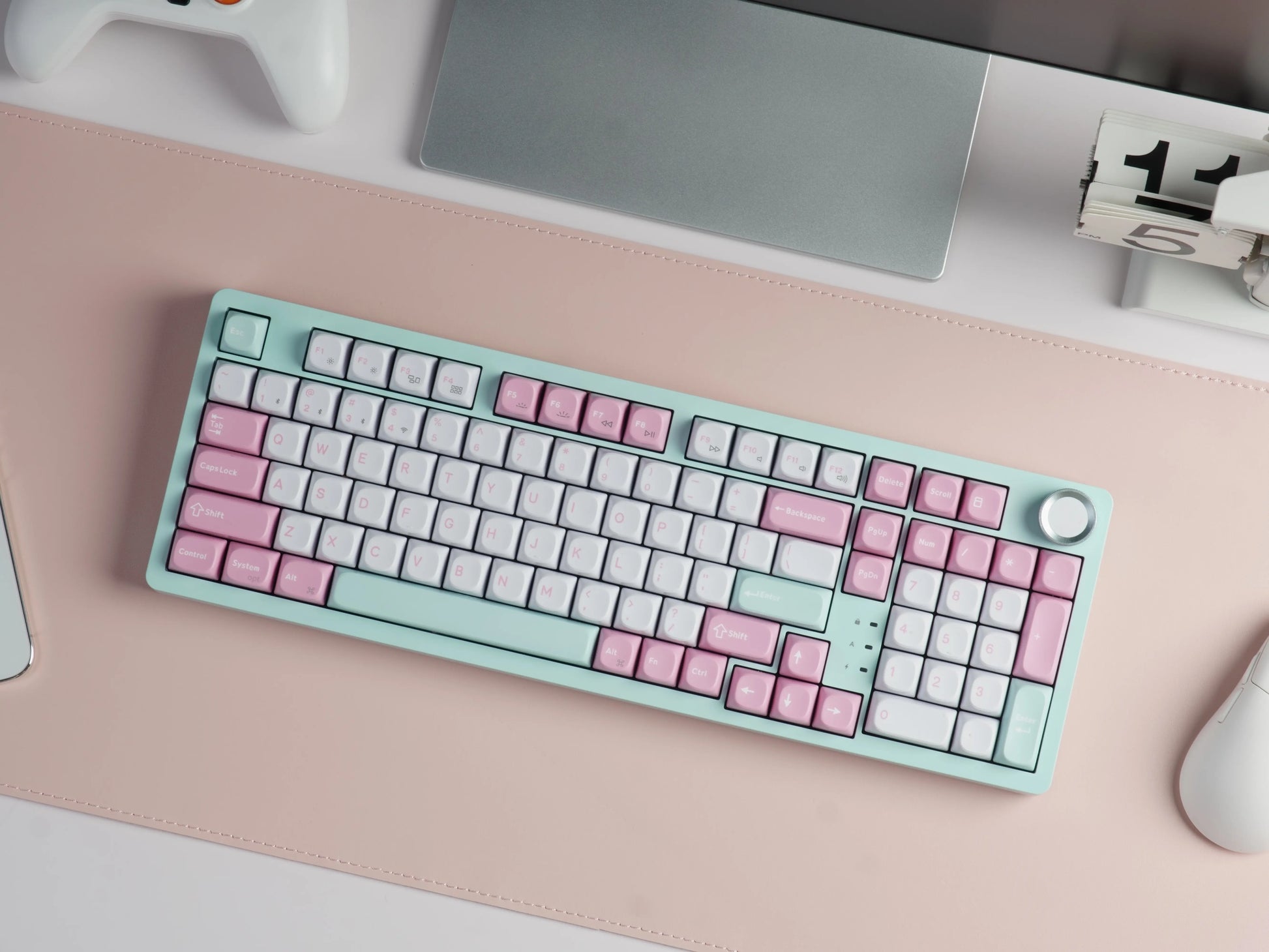 Keychron J3SE 96% Layout Wireless Custom Mechanical Keyboard, 2.4Ghz/Bluetooth/Wired Triple Mode, Hot-Swappable with Keychron Sakura Milk Switches, Programmable Macros via Launcher Web App, Gaming & Office