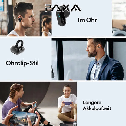 PAXA Ctbuds 2-In-1 Dual Earbuds Wireless Headphones with Bluetooth 6.0, In-Ear & Clip-On Design, Stable Connection, IPX5 Waterproof & Dust Resistant, Lightweight Comfortable Fit, Wireless Earbuds for Music & Calls, Compatible with Android & Ios