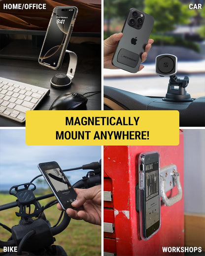 MAGRKI Magicmount Replacement Metal Plate Kit, Universal Metal Plates (Not Magnets) Required for Magnetic Phone Holders for Car, Compatible with Most Phones and Cases, Black