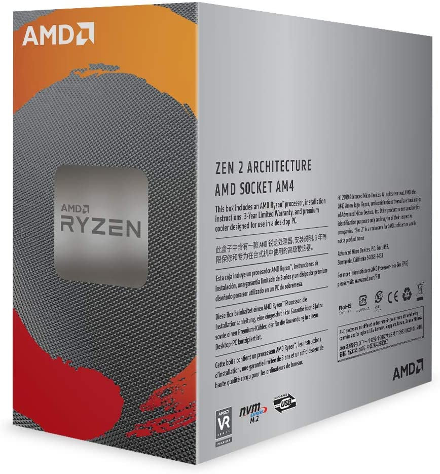 AMD Ryzen 5 3600 6-Core, 12-Thread Unlocked Desktop Processor with Wraith Stealth Cooler | Wraith Stealth Cooler
