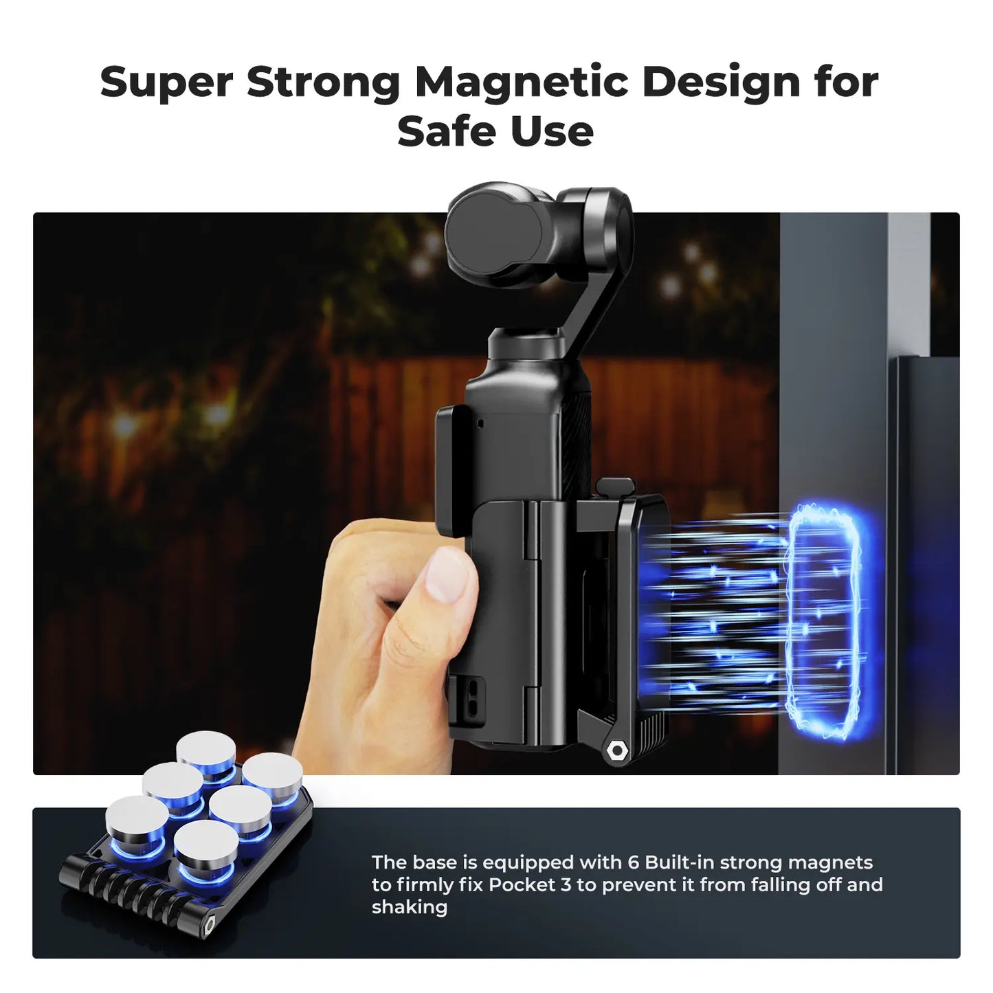 K&F CONCEPT Camera Magnetic Mount Stand - Compatible with Xtra Muse, Pocket 3/XTRA; Desktop Support Base Bracket, Multi-Function Suction Expansion Adapter Frame Accessory, Cam, Digital Camera