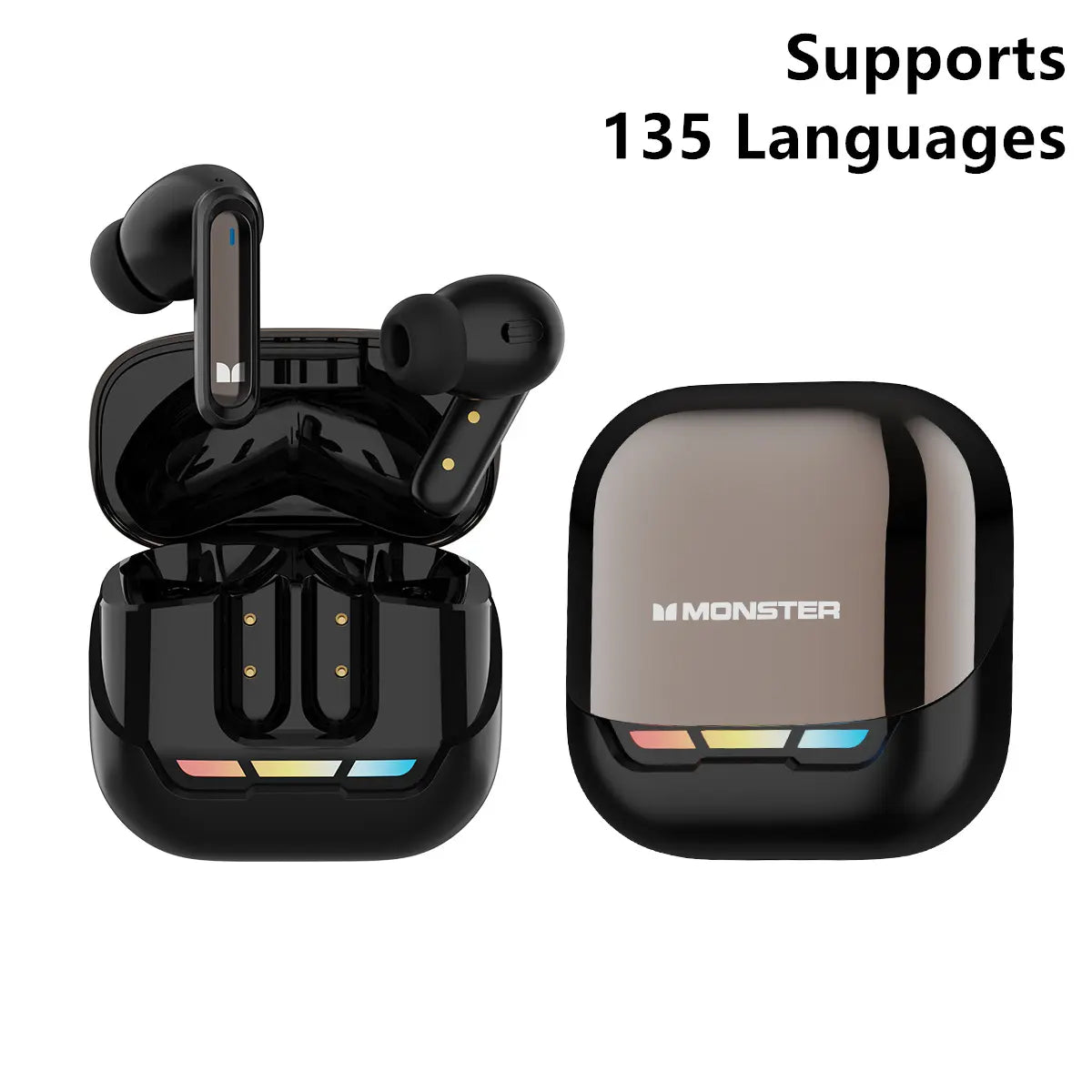 Monster XT05 Gaming Wireless Earbuds Bluetooth 5.4 Earphones, Supports App Control in Ear Earbuds,Waterproof Wireless Earphones, Suitable for Office, Sports, Study and Audio Calls, Built in Microphone, Gaming Bluetooth Headphones Smallest