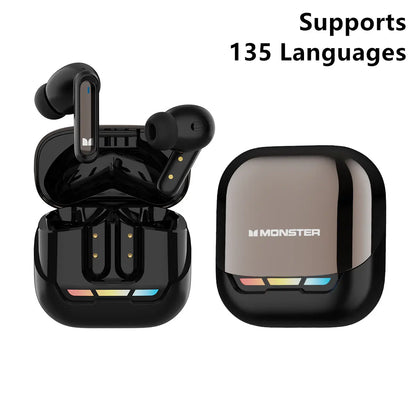 Monster XT05 Gaming Wireless Earbuds Bluetooth 5.4 Earphones, Supports App Control in Ear Earbuds,Waterproof Wireless Earphones, Suitable for Office, Sports, Study and Audio Calls, Built in Microphone, Gaming Bluetooth Headphones Smallest