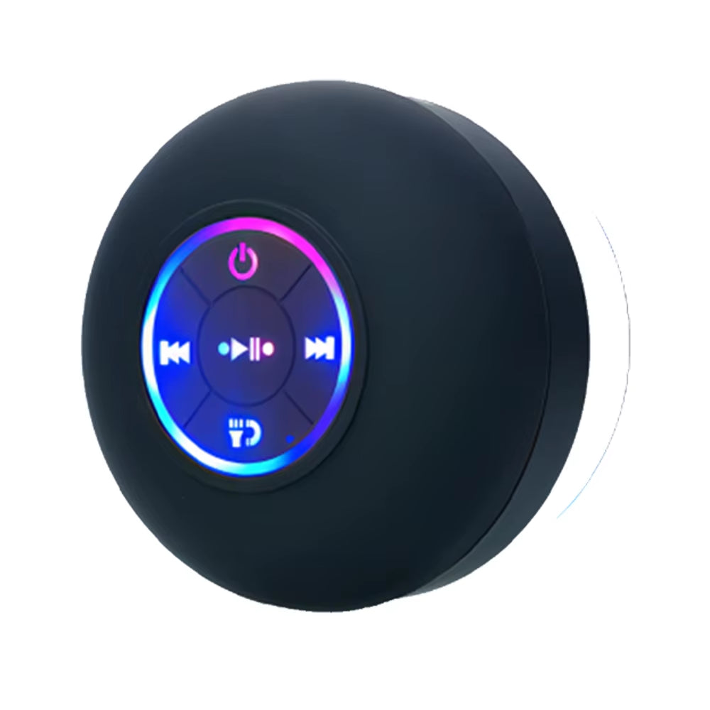 Bathroom IPX4 Waterproof Wireless Colorful LED Light Bluetooth Speaker Suction Cup Mini Portable Speaker Outdoor Stereo Speaker