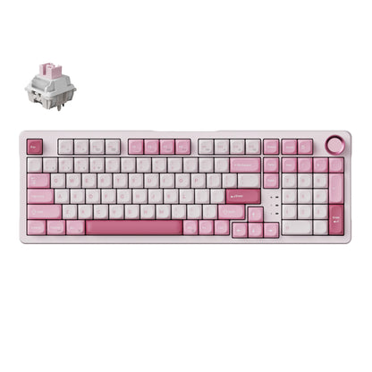 Keychron J3SE 96% Layout Wireless Custom Mechanical Keyboard, 2.4Ghz/Bluetooth/Wired Triple Mode, Hot-Swappable with Keychron Sakura Milk Switches, Programmable Macros via Launcher Web App, Gaming & Office