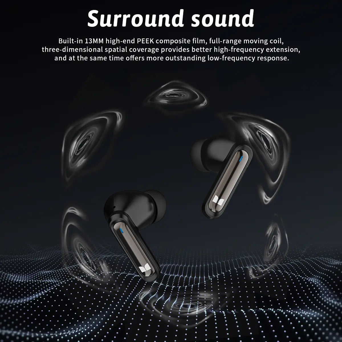 Monster XT05 Gaming Wireless Earbuds Bluetooth 5.4 Earphones, Supports App Control in Ear Earbuds,Waterproof Wireless Earphones, Suitable for Office, Sports, Study and Audio Calls, Built in Microphone, Gaming Bluetooth Headphones Smallest