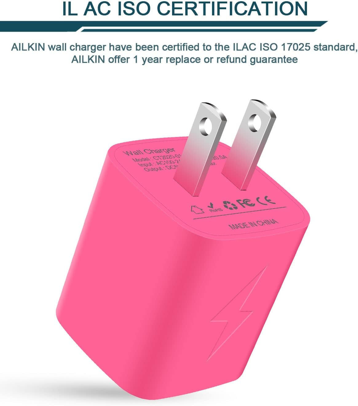 Wall Charger,  USB Plug Fast Charging Block Power Adapter Cube 2 Port | USB Charge Travel Brick Cell Quick Chargers Box for Iphone Samsung Galaxy USB Box Base Brick