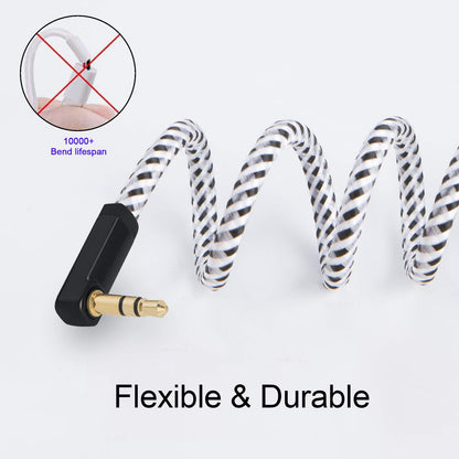 Headphone Extension Cable 15FT, 3.5Mm Audio Extension Cord | 90-Degree Right Angle Male to Female Aux Extender Stereo Audio Cable Nylon Braided for Smartphones, Media Player, 4.5M