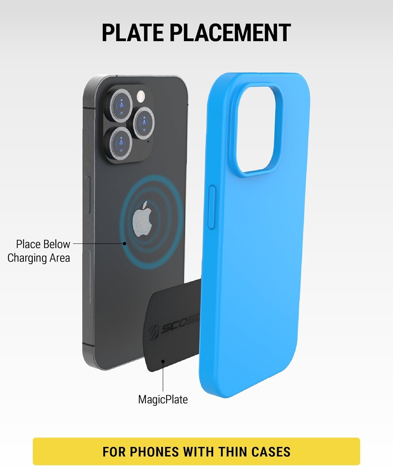 MAGRKI Magicmount Replacement Metal Plate Kit, Universal Metal Plates (Not Magnets) Required for Magnetic Phone Holders for Car, Compatible with Most Phones and Cases, Black