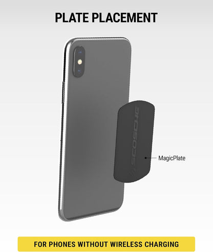 MAGRKI Magicmount Replacement Metal Plate Kit, Universal Metal Plates (Not Magnets) Required for Magnetic Phone Holders for Car, Compatible with Most Phones and Cases, Black