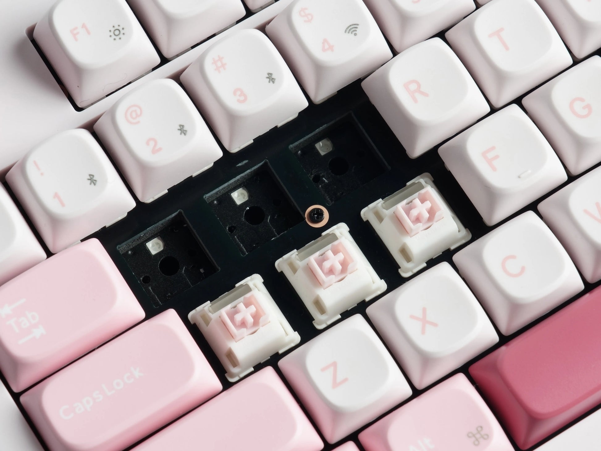 Keychron J3SE 96% Layout Wireless Custom Mechanical Keyboard, 2.4Ghz/Bluetooth/Wired Triple Mode, Hot-Swappable with Keychron Sakura Milk Switches, Programmable Macros via Launcher Web App, Gaming & Office