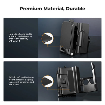 K&F CONCEPT Camera Magnetic Mount Stand - Compatible with Xtra Muse, Pocket 3/XTRA; Desktop Support Base Bracket, Multi-Function Suction Expansion Adapter Frame Accessory, Cam, Digital Camera